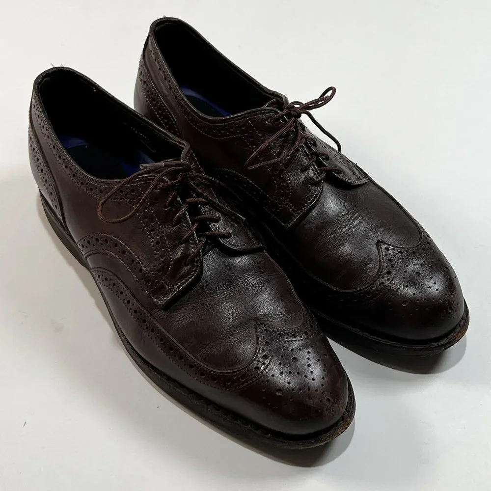 Allen Edmonds‎ Road Warriors Mens Oxfords Dress Shoes Brown Leather Wingtip 8D